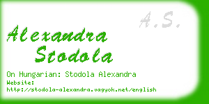alexandra stodola business card